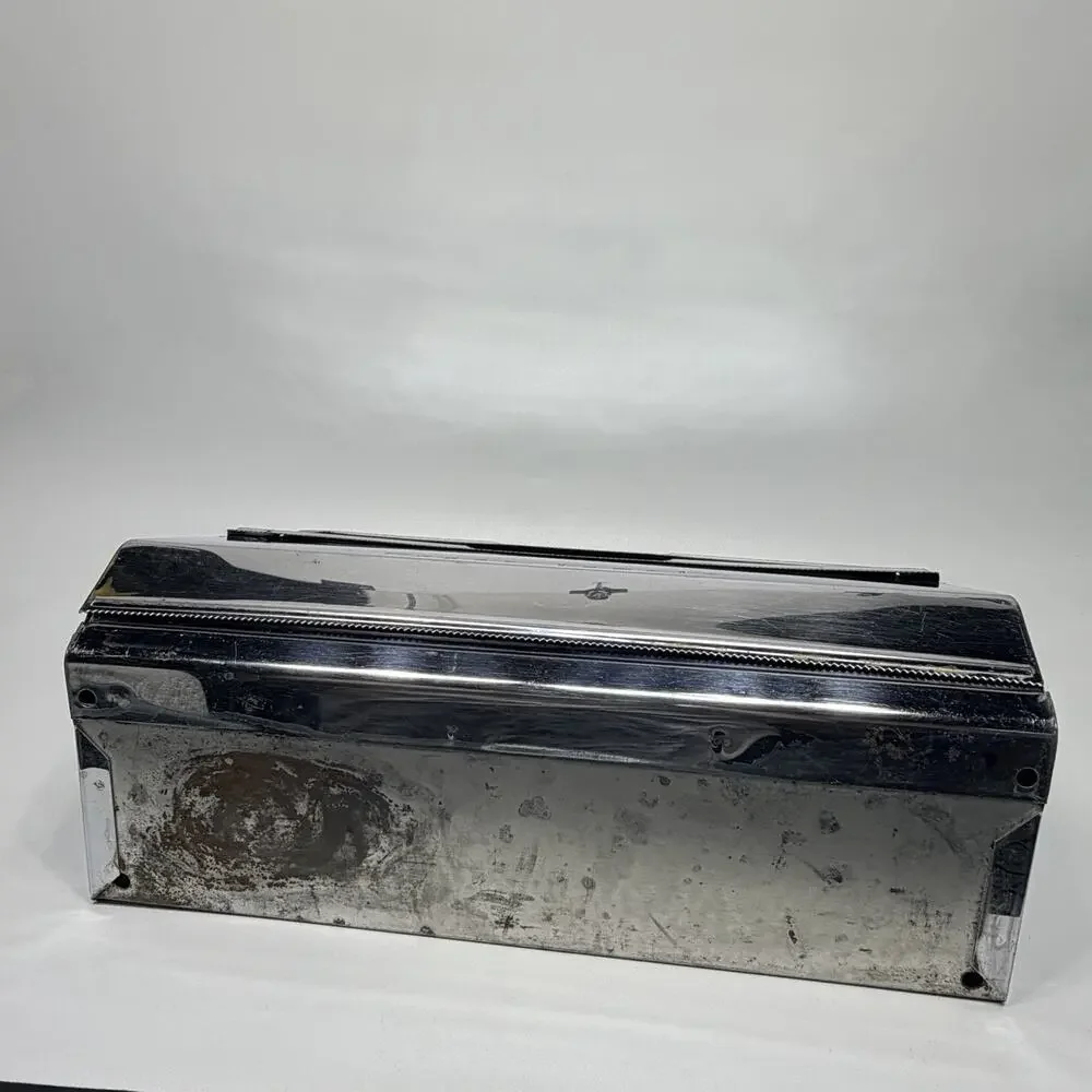 Vtg Chrome Metal Kitchen Wrap Dispenser Foil Wax Paper Towels Sovereign 12.5